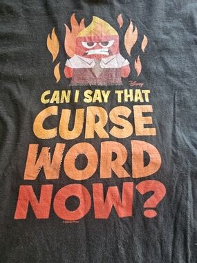 Disney Inside Out Anger Graphic Tee - Black, Red, Orange, Yellow